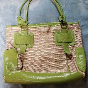 Cloe OE Marca Bag 60% Rafia Made in Mexico Tan and Green